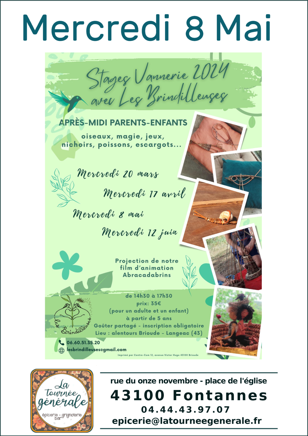 Affiche Ateliers Les Brindilleuses Affiche Ateliers Les Brindilleuses